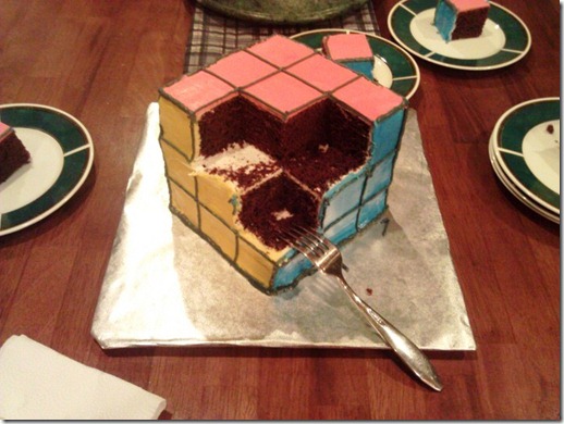 Rubik's Cube Cake (cut)