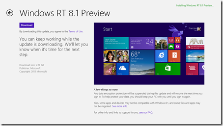 Windows 8.1 RT Preview