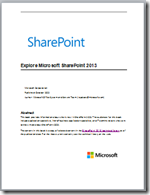 eBook - Explore SharePoint 2013
