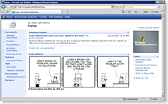 Daily Dilbert web part shown on http://companyweb WSS v2 site 