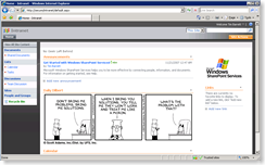 Daily Dilbert web part shown on Windows SharePoint Services WSS v3 site