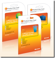 Microsoft Office 2010 Product Key Card (PKC)