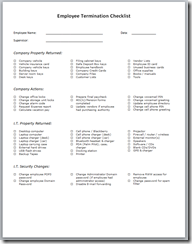 Click link below to download the Employee Termination Checklist